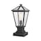 Z-Lite Talbot 1 Light Outdoor Pier Mounted Fixture, Oil Rubbed Bronze And Seedy 579PHMS-SQPM-ORB - alternate 1